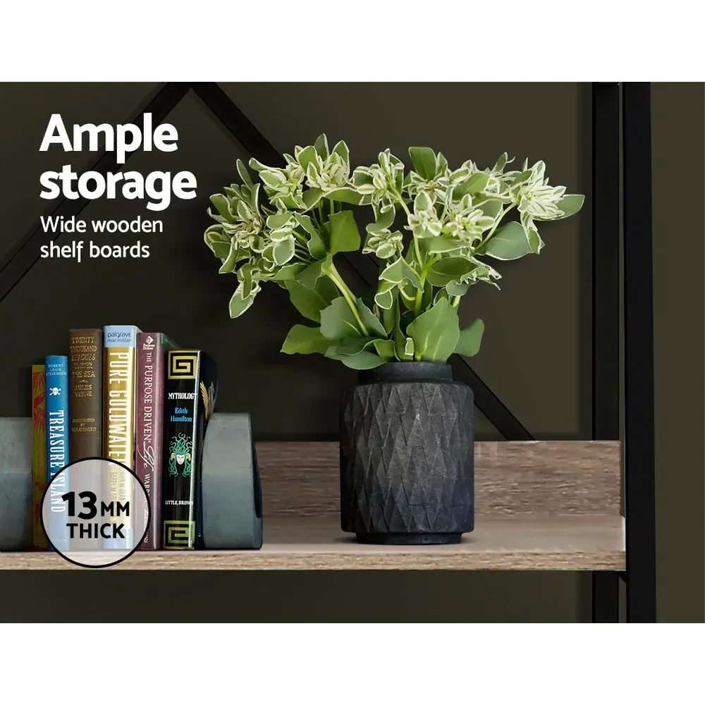 Bookshelf Metal Bookcase Bookshelves Oak Book Shelf Display Storage Price