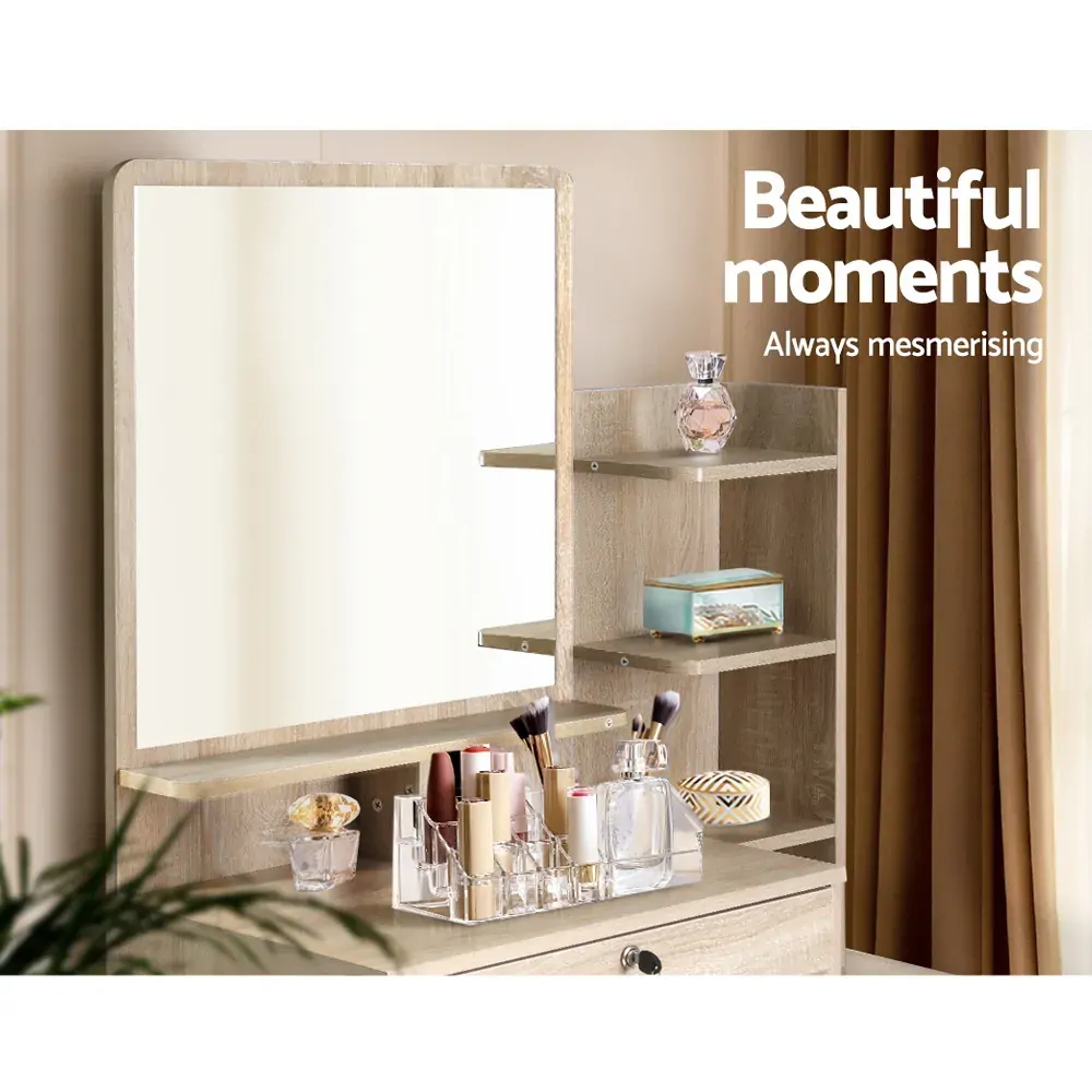 Dressing Table Mirror Stool Set Vanity Makeup Desk Organizer Drawer Price