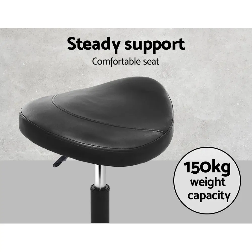 Saddle Stool Salon Chair Black Swivel Beauty Barber Hairdressing Gas Lift Price