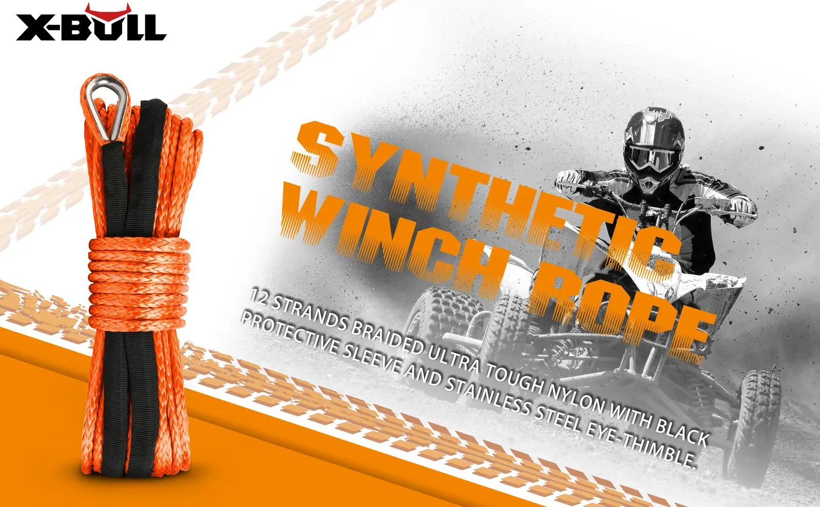 X-BULL Winch Rope Dyneema Synthetic Rope 5.5mm x 13m Tow Recovery Offroad 4wd. Price