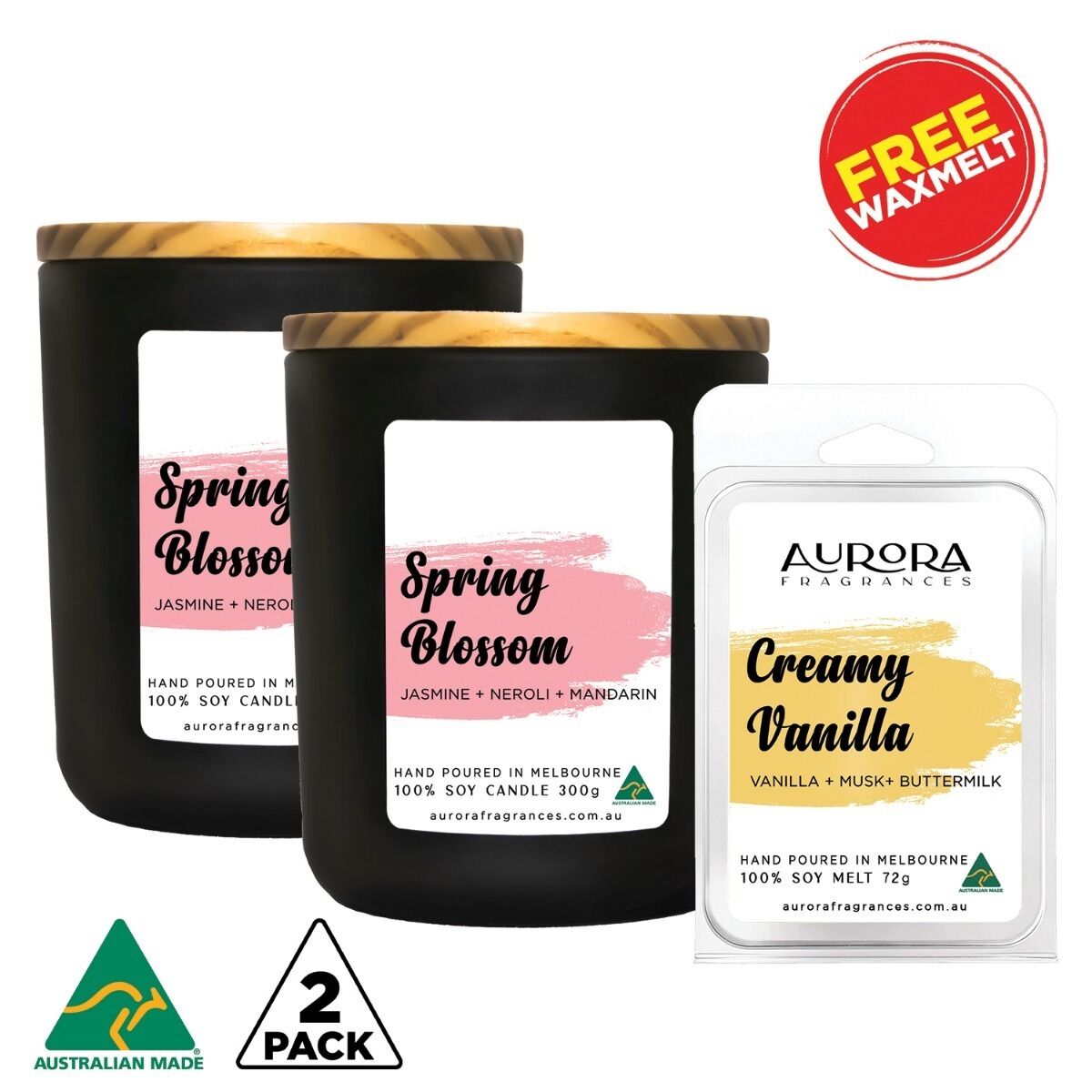 Aurora Soy Candle Australian Made 300g 2 Pack Price