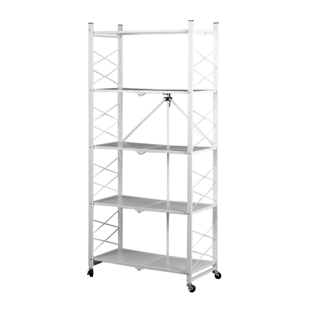 Foldable Storage Shelf Display Rack Bookshelf Bookcase Wheel Collapsible Price
