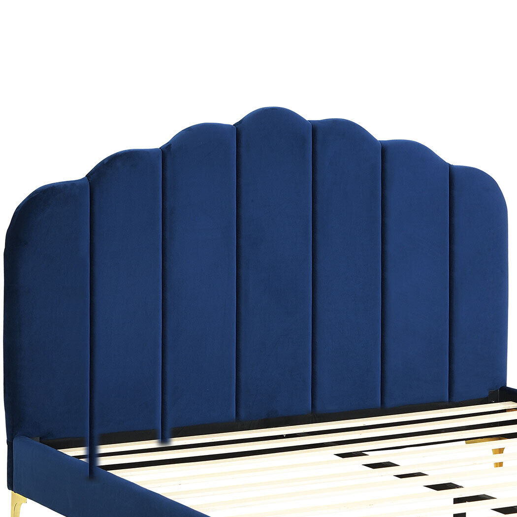 Adwick Bed Frame Mattress Base Platform Wooden Velevt Headboard Price
