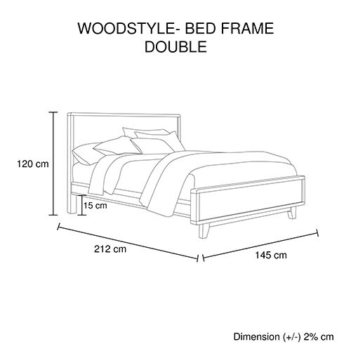 Alpena Wooden Bed Frame in Solid Wood Antique Design Light Brown Price