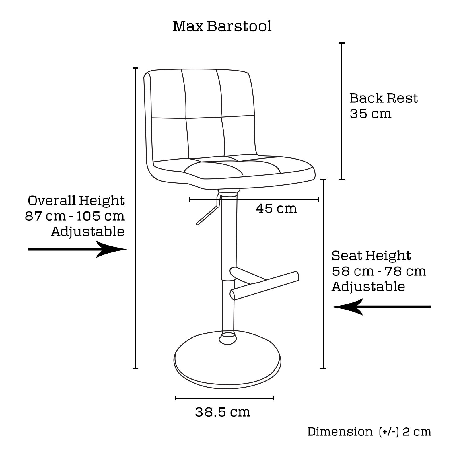 2X Bar Stools Faux Leather Mid High Back Adjustable Crome Base Gas Lift Swivel Chairs Price