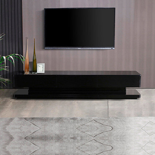 Burslem TV Cabinet with 3 Storage Drawers With High Glossy Assembled Entertainment Unit Price