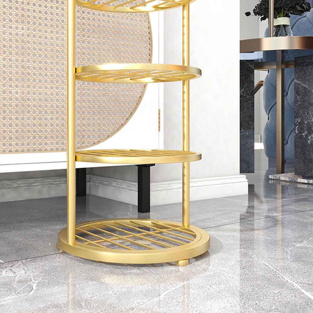Gold Plated Metal Shoe Organizer Space Saving Portable Footwear Storage Shelf Price