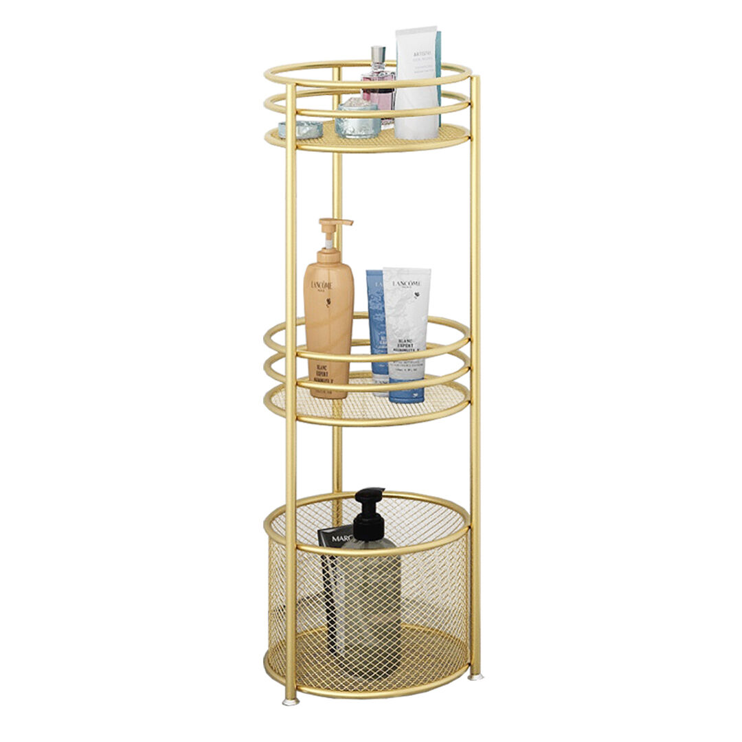 3 Tier Bathroom Freestanding Storage Shelf Multifunctional Display Rack Organiser with Basket Price