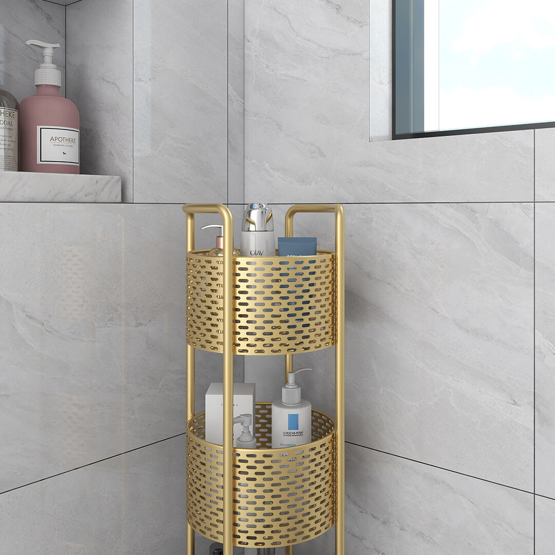 3 Tier Bathroom Shelf Multifunctional Storage Display Rack Organiser with wheels Price