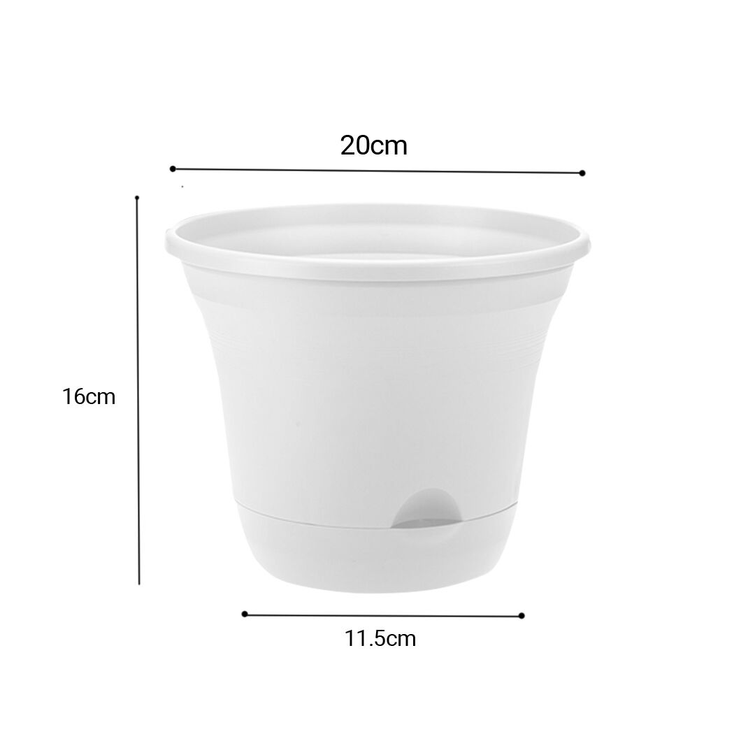 20cm Plastic Plant Pot Self Watering Planter Flower Bonsai Indoor Outdoor Garden Decor Price