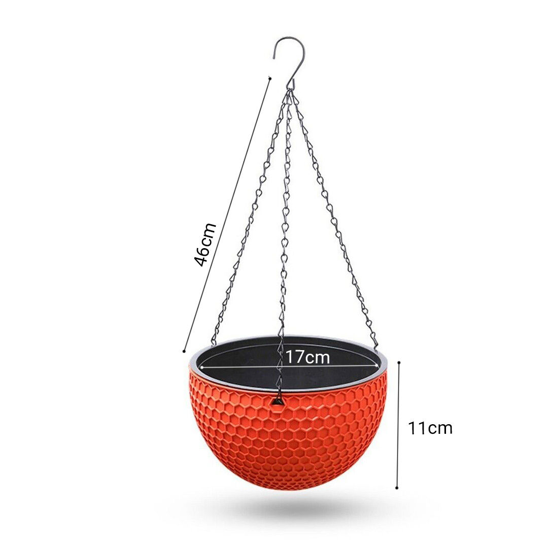 Hanging Resin Flower Pot Self Watering Basket Planter Indoor Outdoor Garden Decor Price