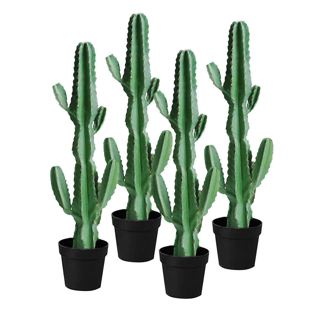 Green Artificial Indoor Cactus Tree Fake Plant Simulation Decorative 6 Heads Price