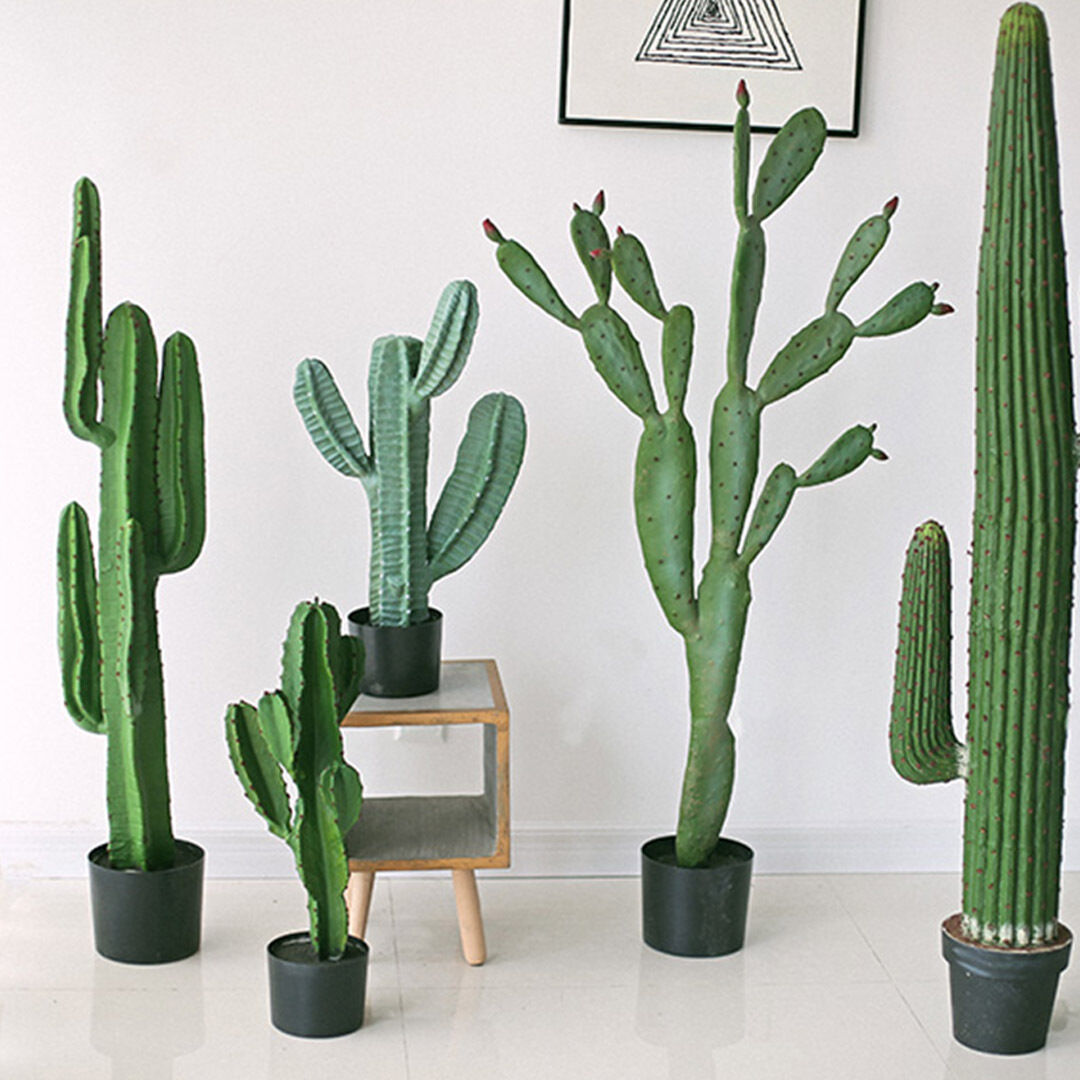 70cm Green Artificial Indoor Cactus Tree Fake Plant Simulation Decorative 5 Heads Price