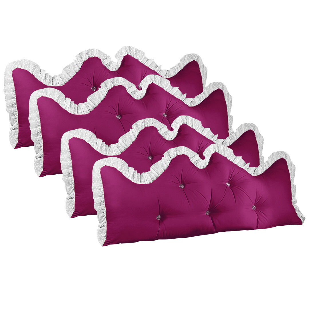 Princess Bed Pillow Headboard Backrest Bedside Tatami Sofa Cushion with Ruffle Lace Home Decor Price