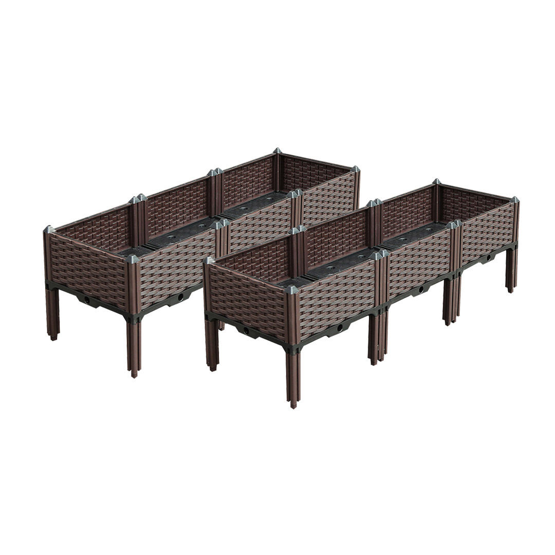 Raised Planter Box Vegetable Herb Flower Outdoor Plastic Plants Garden Bed with Legs Price