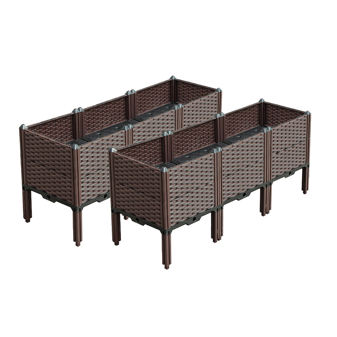 Elevated Raised Garden Bed Plants Vegetable Herb Flower Outdoor Plastic Planter Box Price