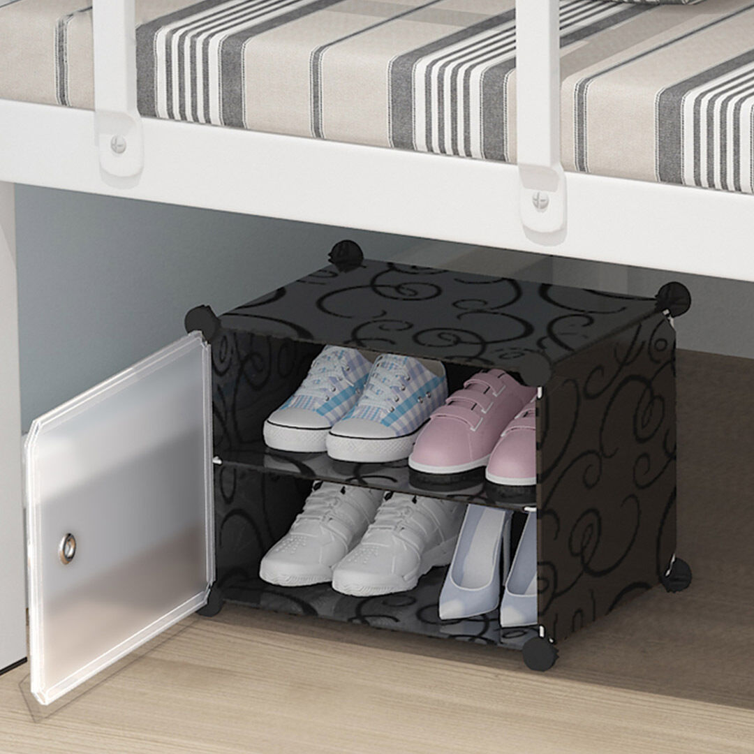 Shoe Rack Organizer Sneaker Footwear Storage Stackable Stand Cabinet Portable Wardrobe with Cover Price