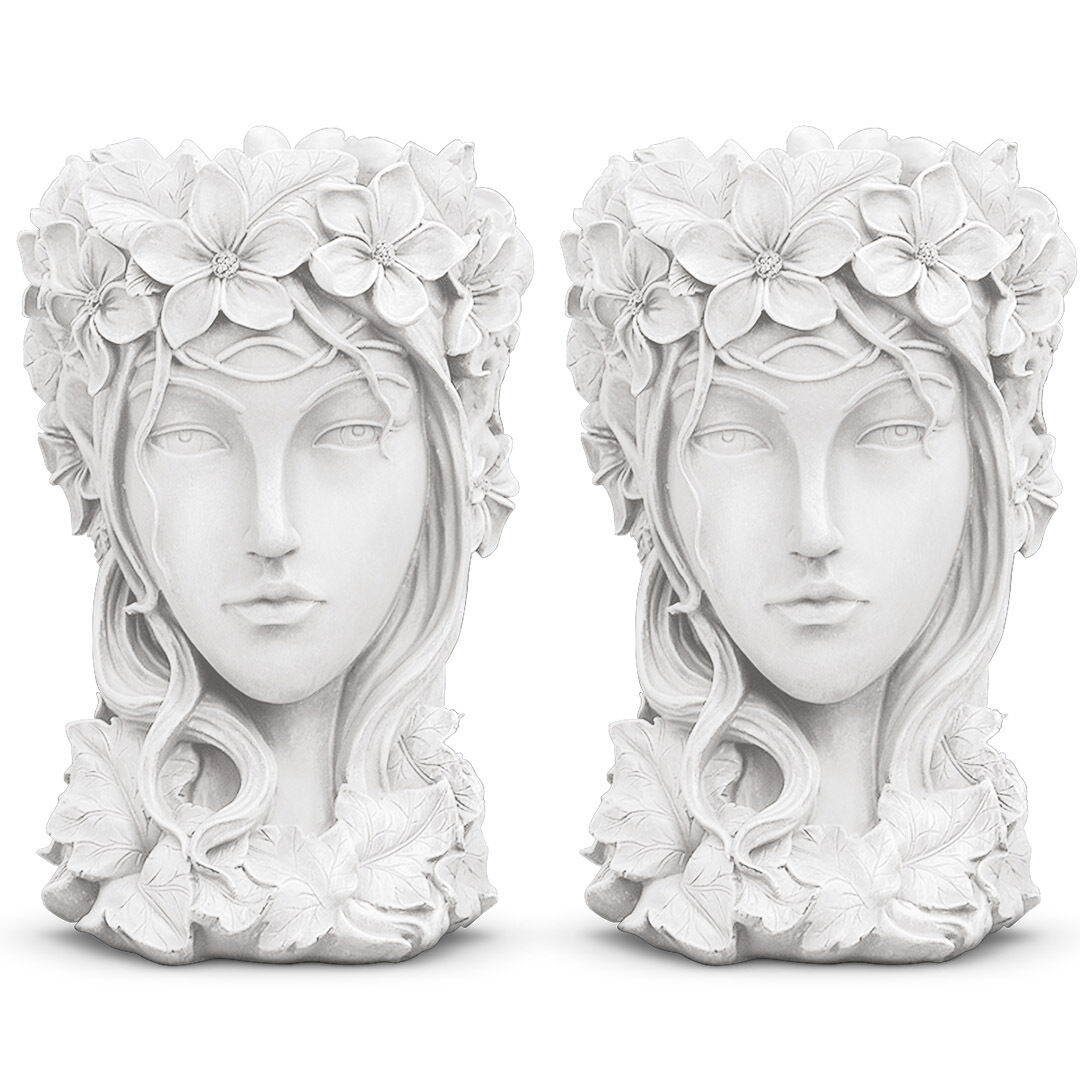 Resin Creative Goddess Head Statue Planter Bonsai Flower Succulent Pot Decor Price