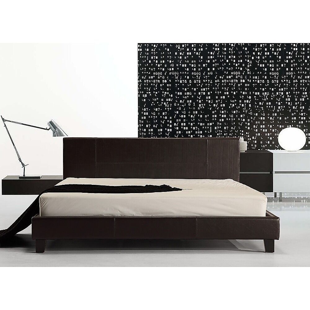 Double PU Leather Bed Frame White Price