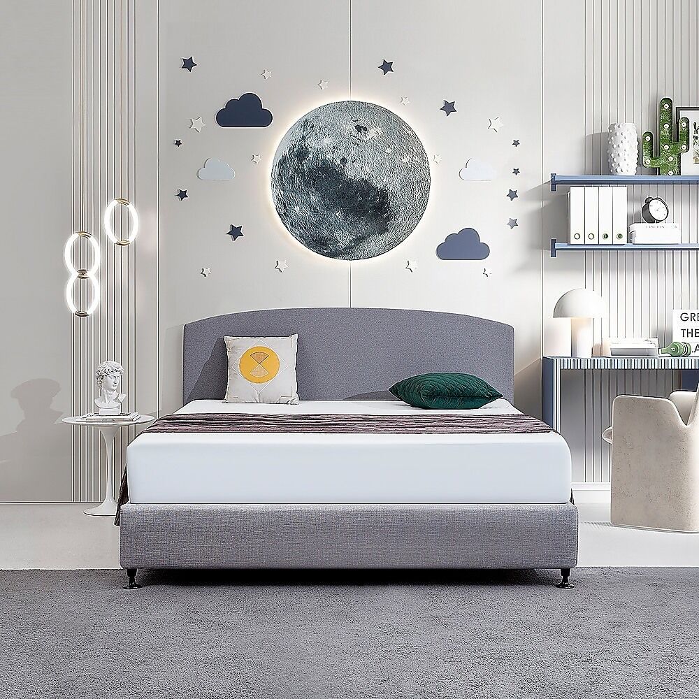 Linen Fabric Bed Curved Headboard Bedhead Price