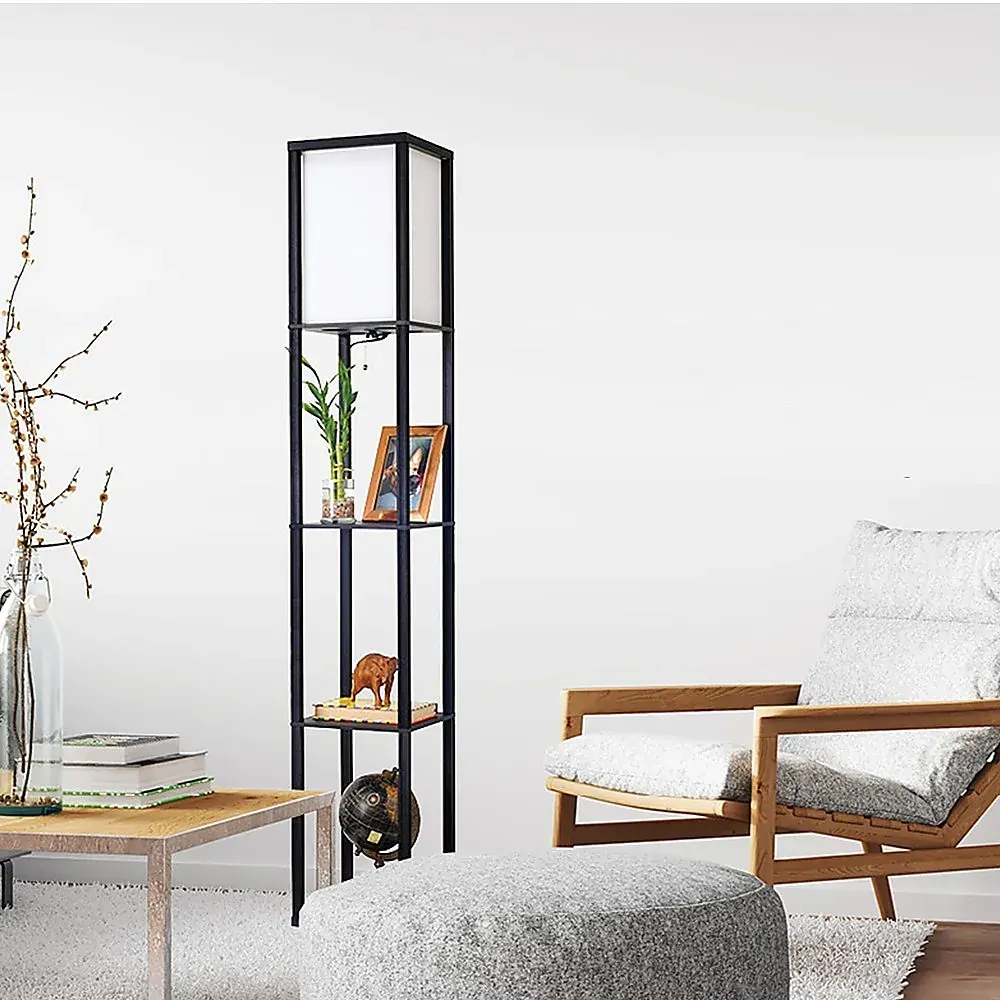 Shelf Floor Lamp - Shade Diffused Light Source with Open-Box Shelves Price