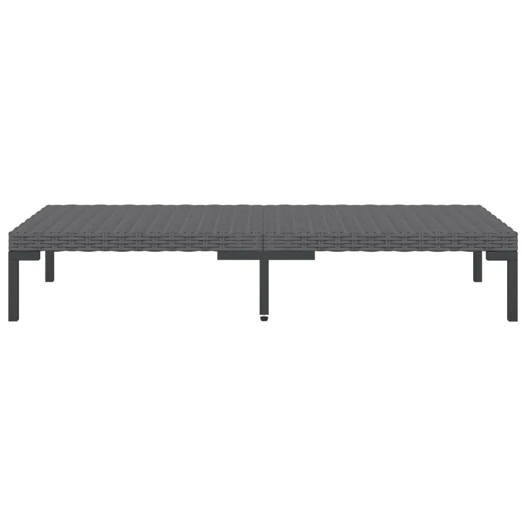 Garden Lounge Set with Cushions Poly Rattan Dark Grey Price