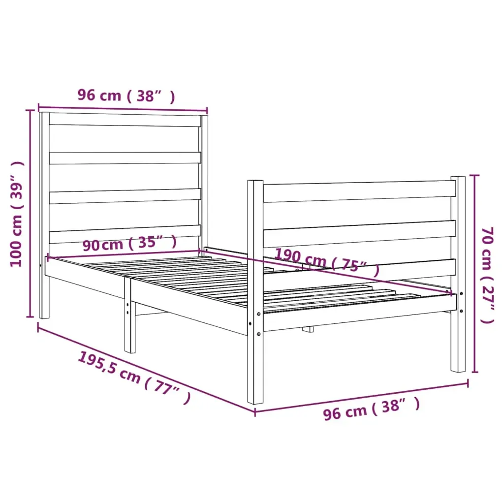 Agery Bed Frame Solid Wood Pine Price