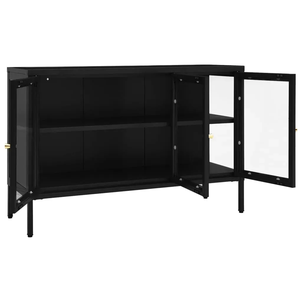 Sideboard 105x35x70 cm Steel and Glass Price