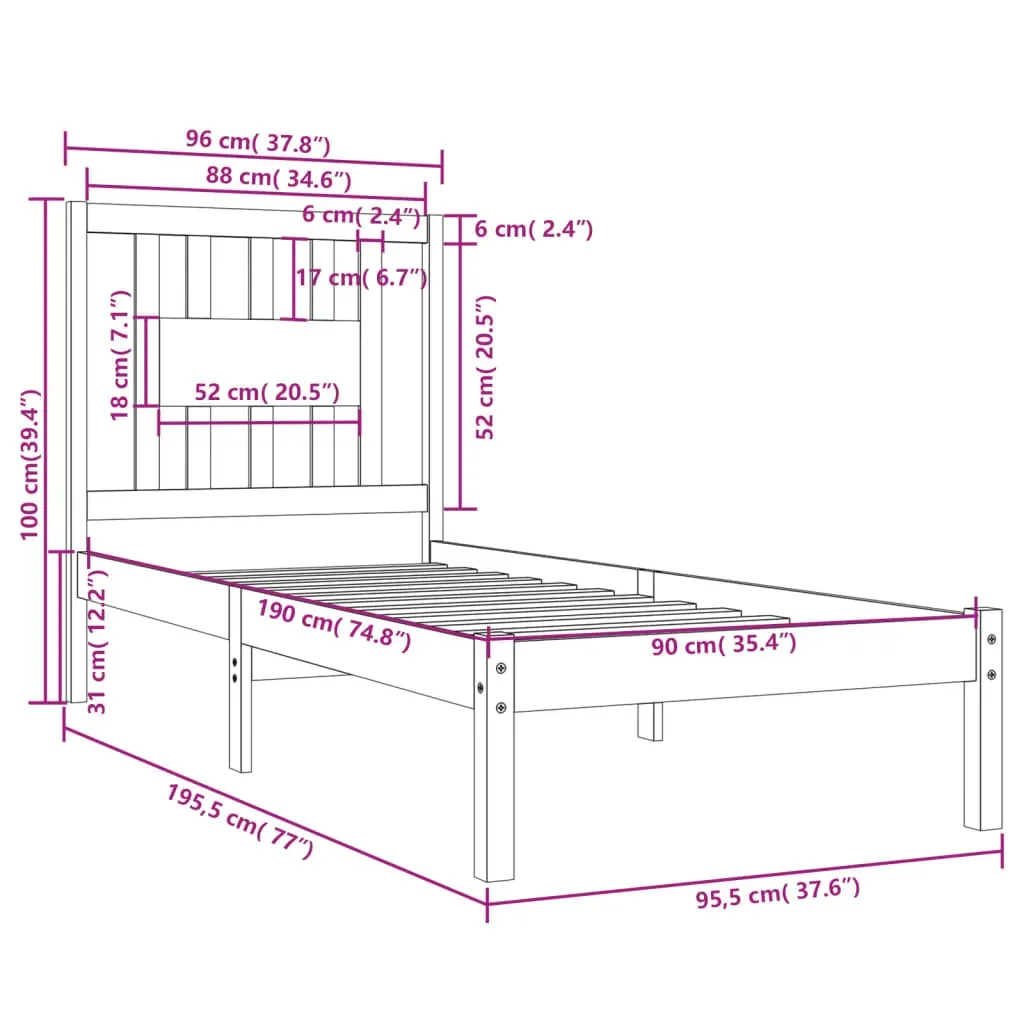 Ponde Bed Frame Solid Wood Price