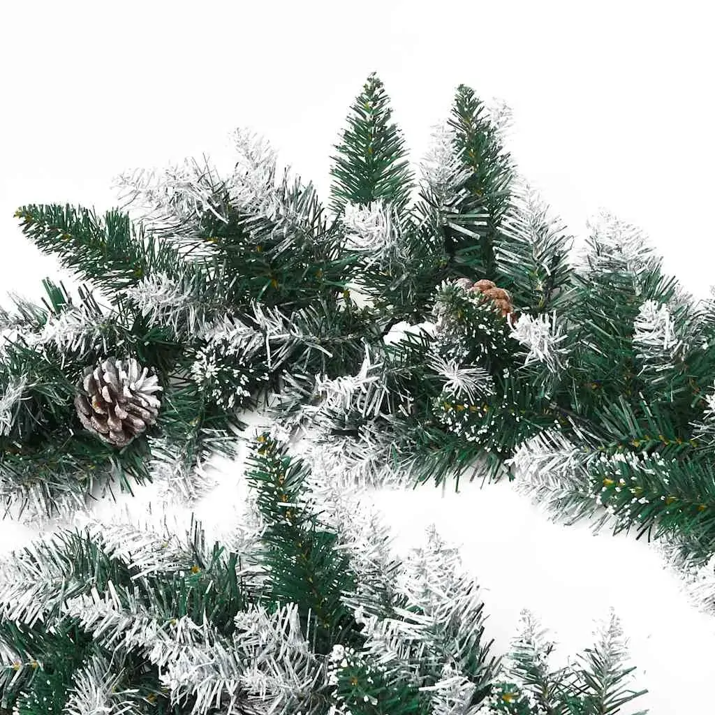 Christmas Garland with LED Lights Green PVC Price