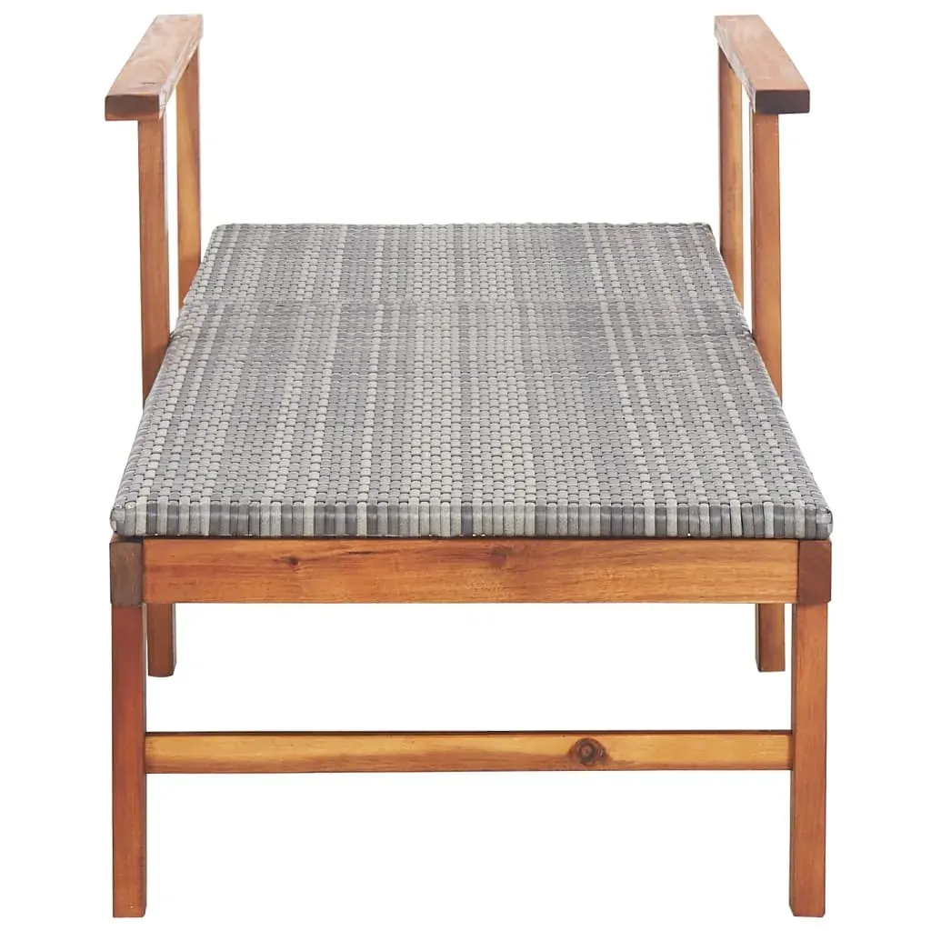 Sun Lounger Poly Rattan and Solid Acacia Wood Price