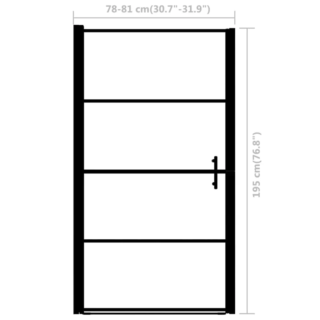 Shower Door Tempered Glass Black Price