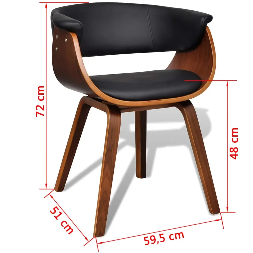 Dining Chair Bent Wood and Faux Leather Price