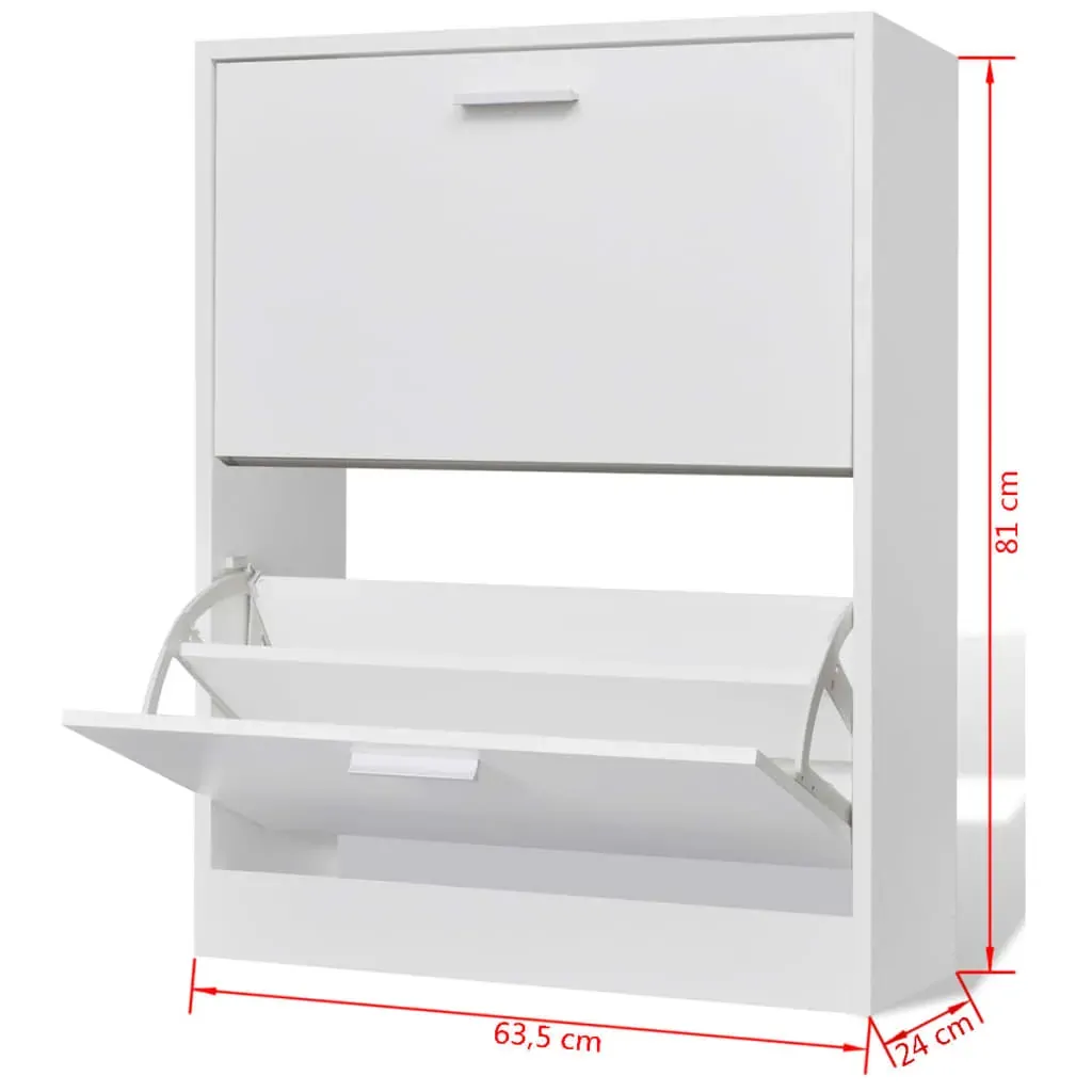 Shoe Cabinet with 2 Compartments Wooden Price