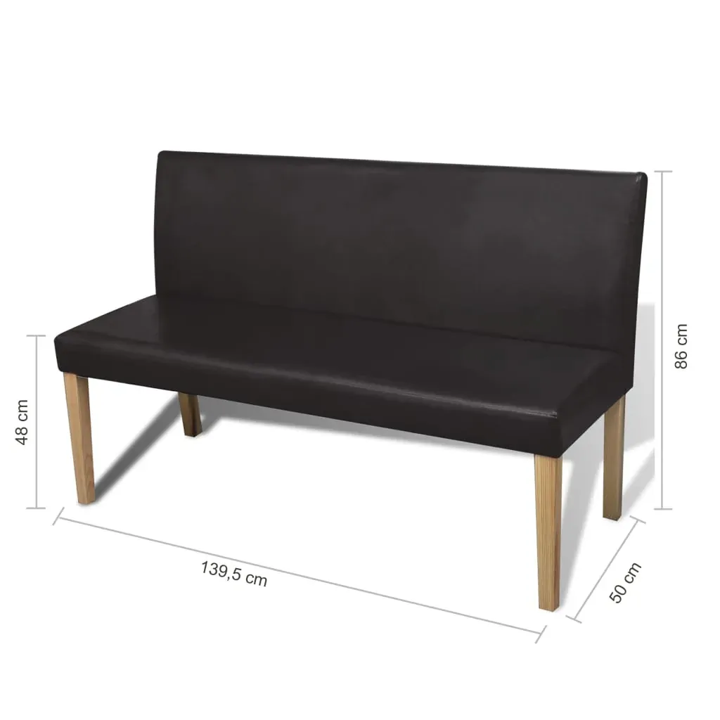 Bench 139.5 cm Faux Leather Price