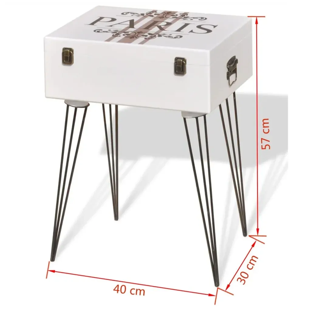 Teaneck Side Cabinet 40x30x57 cm White Price