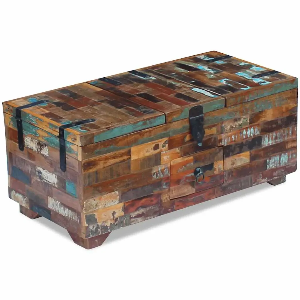 Coffee Table Box Chest Solid Reclaimed Wood 80x40x35 cm Price