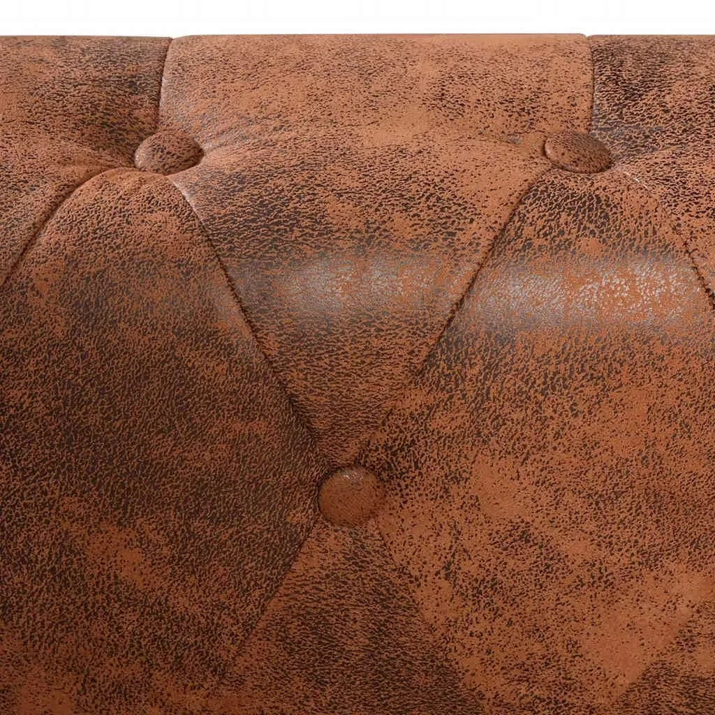 Coffeyville Chesterfield Corner Sofa 6-Seater Artificial Leather Price