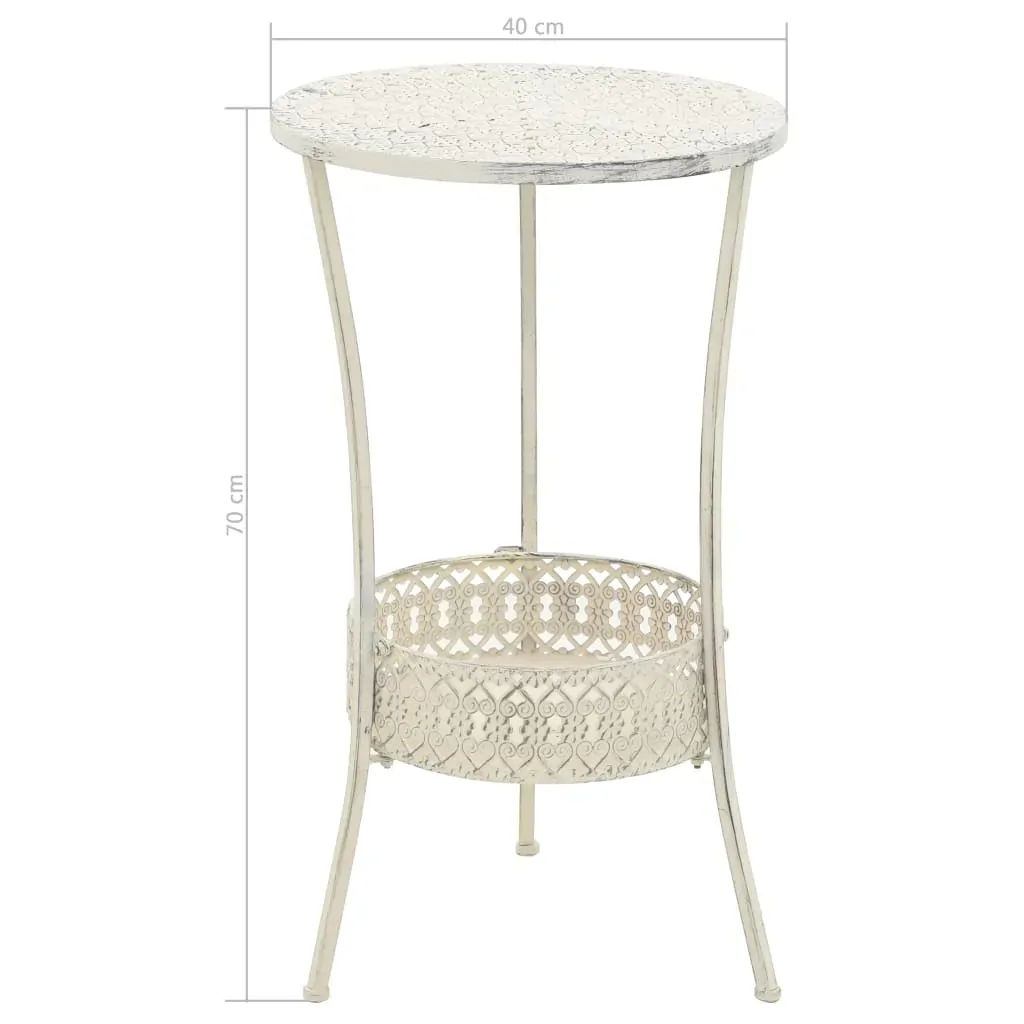 Bistro Table Vintage Style Round Metal 40x70 cm Price