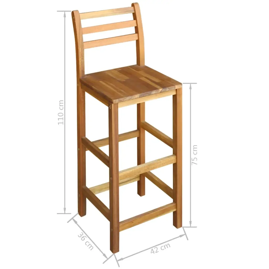 Bar Table and Chair Set Solid Acacia Wood Price