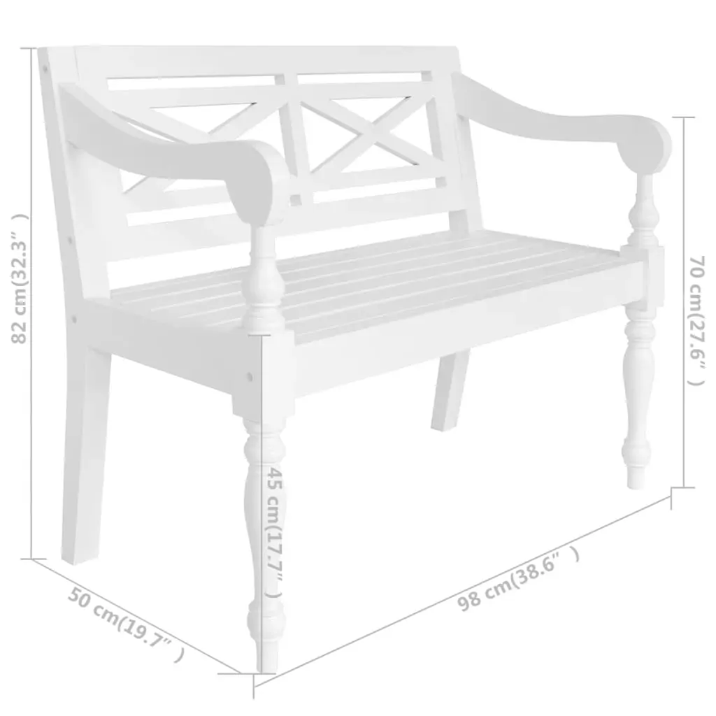 Batavia Bench Solid Mahogany Wood Price