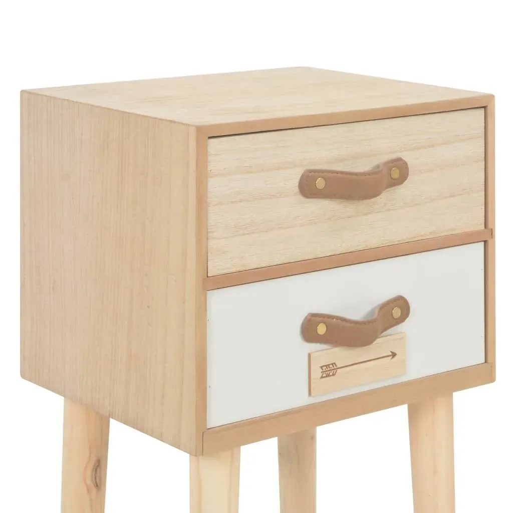 Westall Bedside Cabinet with 2 Drawers Solid Pinewood Price