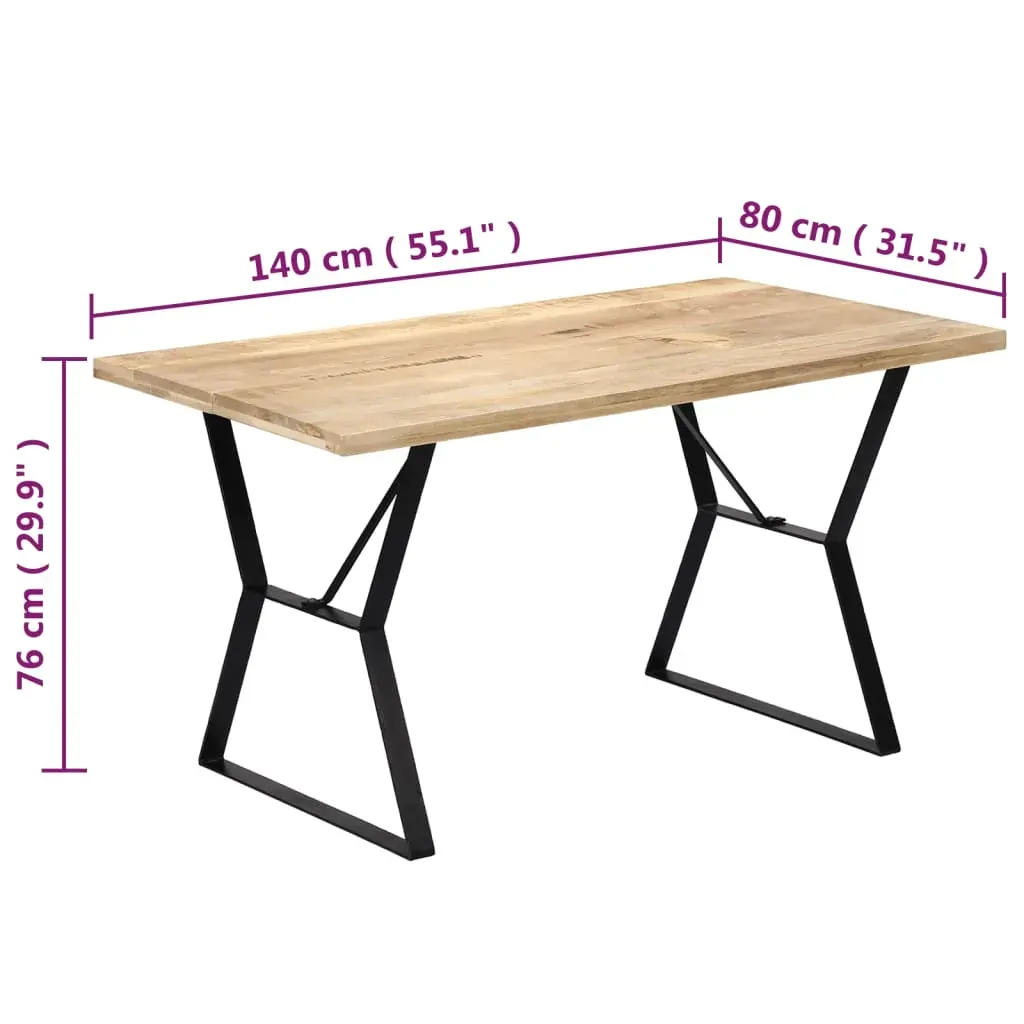 Dining Table 140x80x76 cm Solid Mango Wood Price