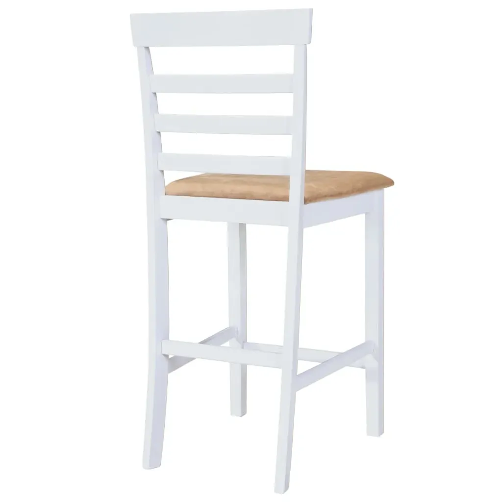 White Wooden Bar Table and 4 Bar Chairs Set Price