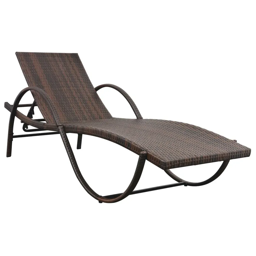 Sun Loungers 2 pcs with Table Poly Rattan Price