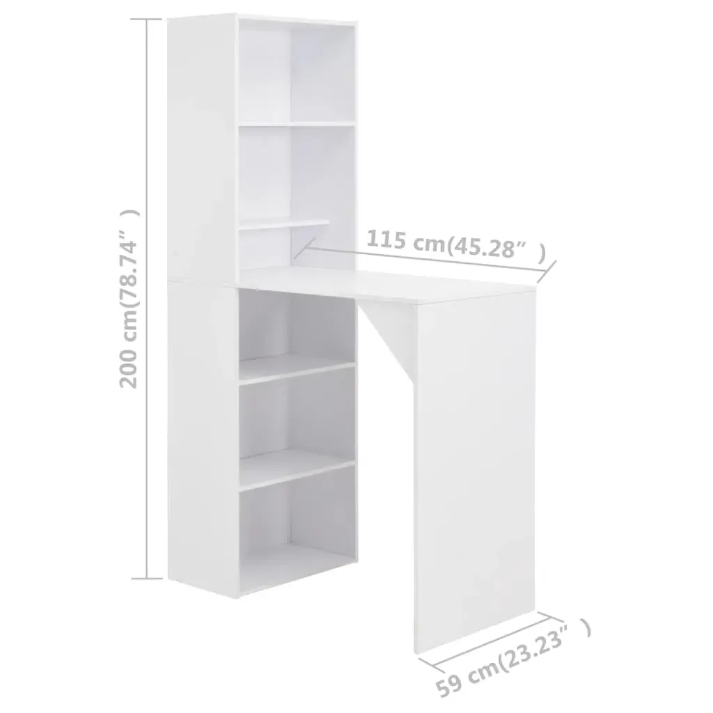 Bar Table with Cabinet 115x59x200 cm Price