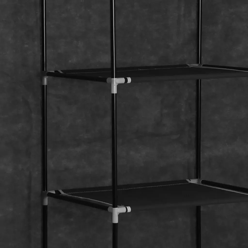 Wardrobe with Compartments and Rods 150x45x175 cm Fabric Price