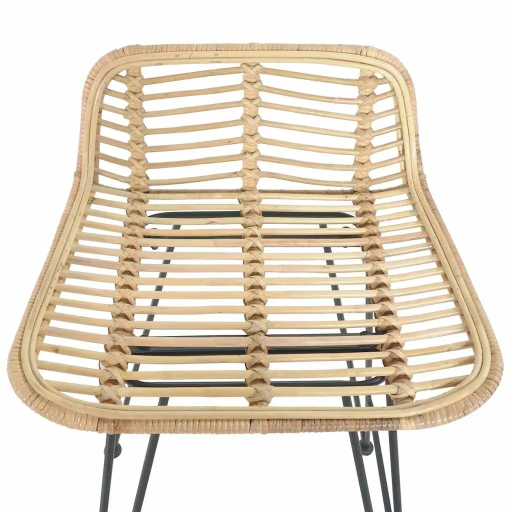 Bar Chairs 2 pcs Natural Rattan Price