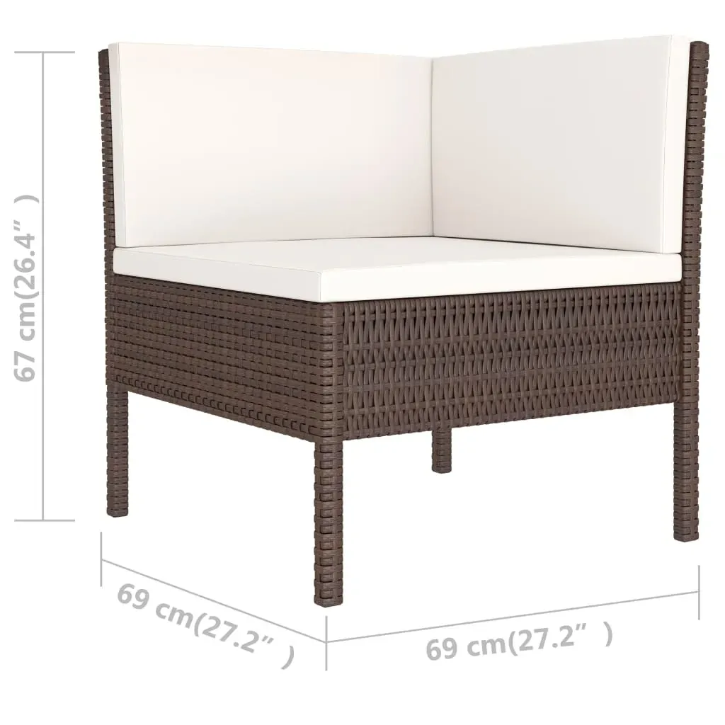 Garden Lounge Set with Cushions Poly Rattan Price