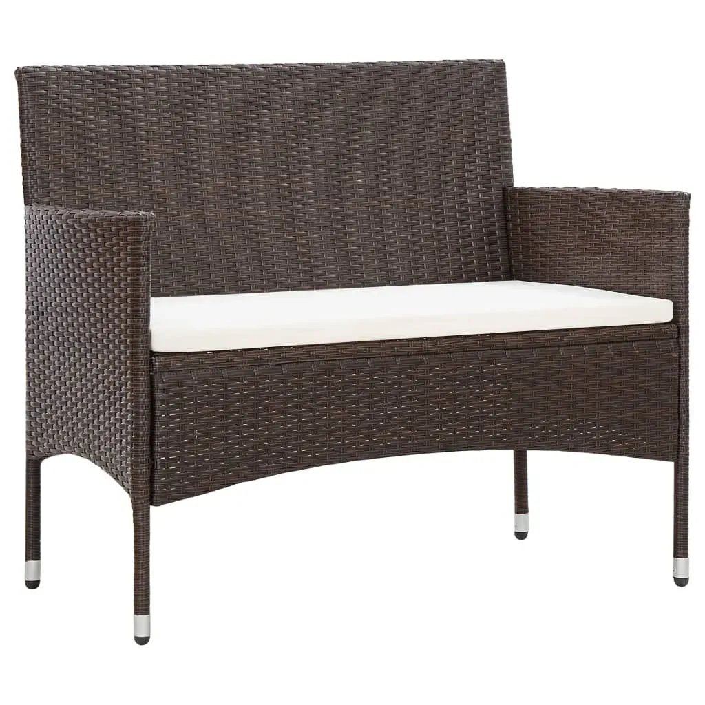 2 Piece Garden Lounge Set with Cushion Poly Rattan Price